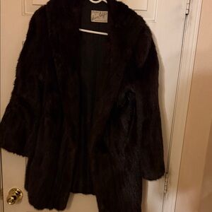 Luxurious Dark Brown Mink Fur Coat. As is.
